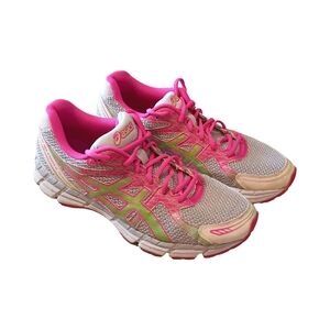 ASICS Women's Pink and Silver Running Shoes